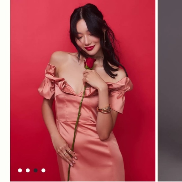 Anthropologie Ruffled Off-The-Shoulder Dress small - Picture 2 of 7